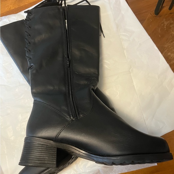 Martino Canada Lace/ Zip Riding Boot Equestrian, Moto Sz 10 wide - Picture 7 of 13